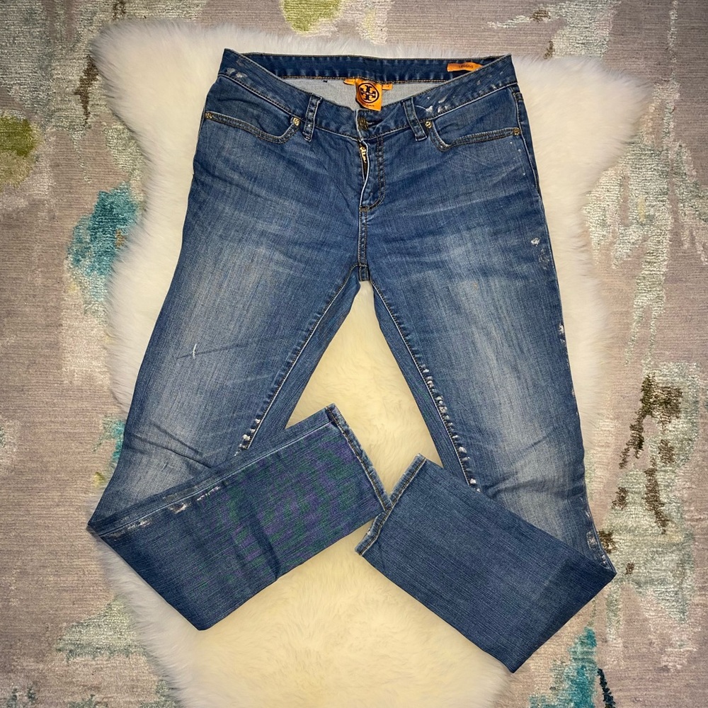 EUC! Tory Burch Blue Skinny Jeans